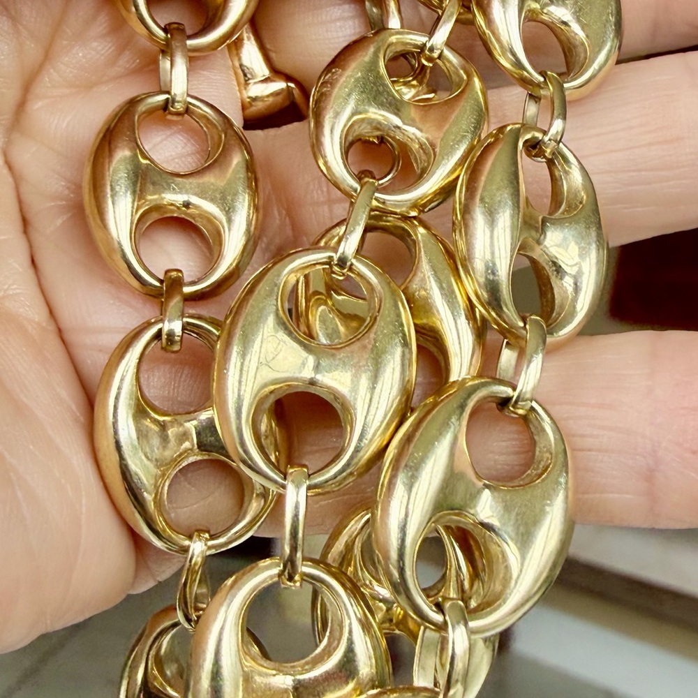 10 karat gold, mariner, chain necklace